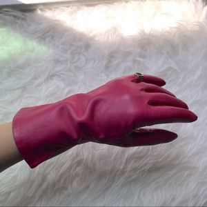 Banana Republic leather gloves, cashmere lined, Lg